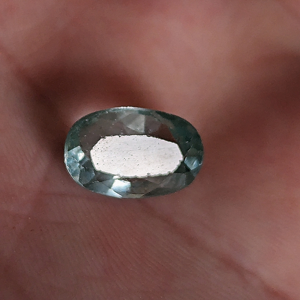 Aquamarine Loose GEMSTONE oval Cut 12.3x7.8x5mm Crystal Ring Sized Gem Rare Ston